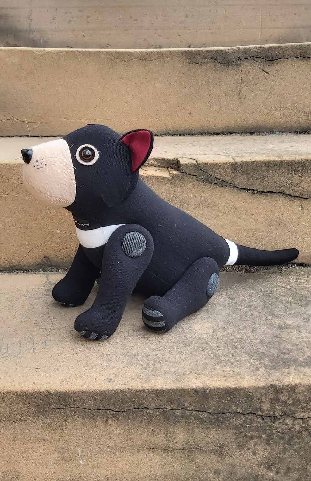 Tasmanian Devil - Black One-of-a-kind Tasmanian Handmade Smitten Merino Collectors Plush Toy