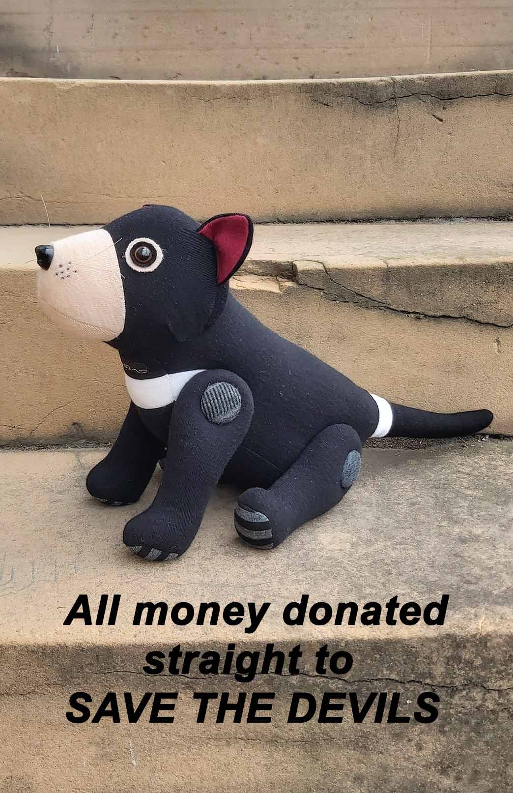Handmade Tasmanian Devil Charity Toy 
