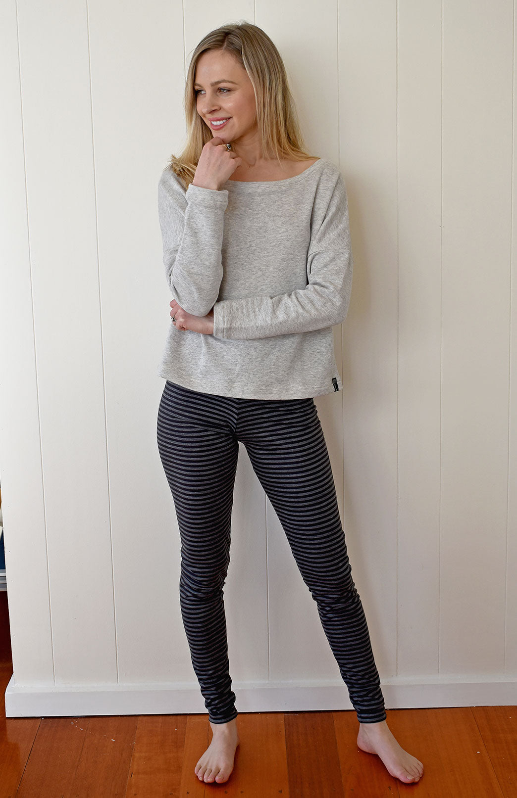 Buy Grey & black Leggings for Women by Studioactiv Online | Ajio.com