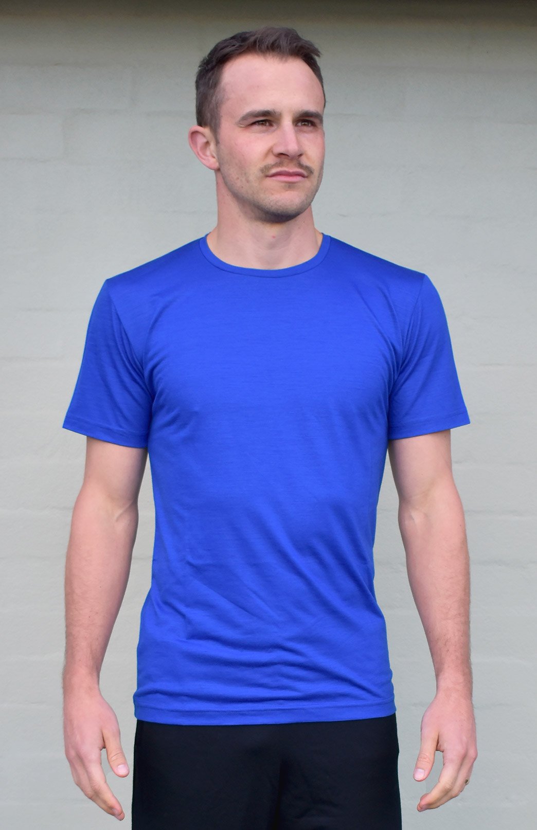 Electric Blue Men's Merino Wool T-Shirt
