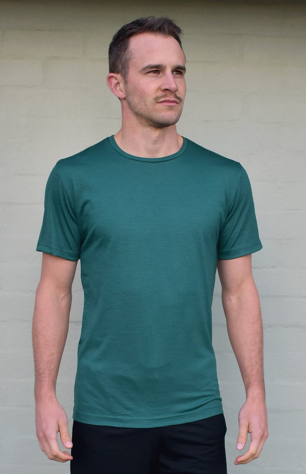 Emerald Green Men's Merino Wool T-Shirt