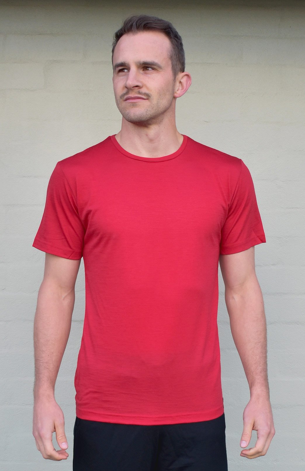 Flame Red Men's Merino Wool T-Shirt