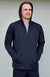 Black Men&#39;s Merino Wool Fleece Jacket with Hood
