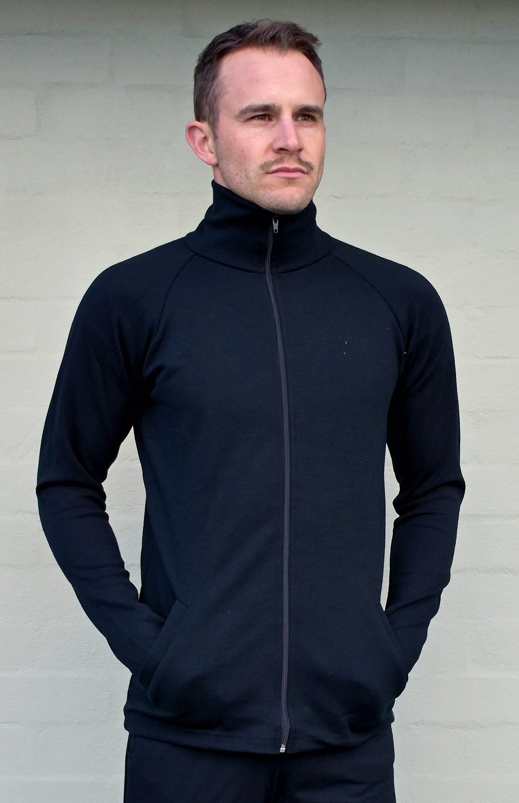 Steel Grey Men&#39;s Jacket Men&#39;s Merino Wool Zip Jacket
