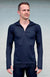 Black Men&#39;s Merino Wool Zip Neck Top
