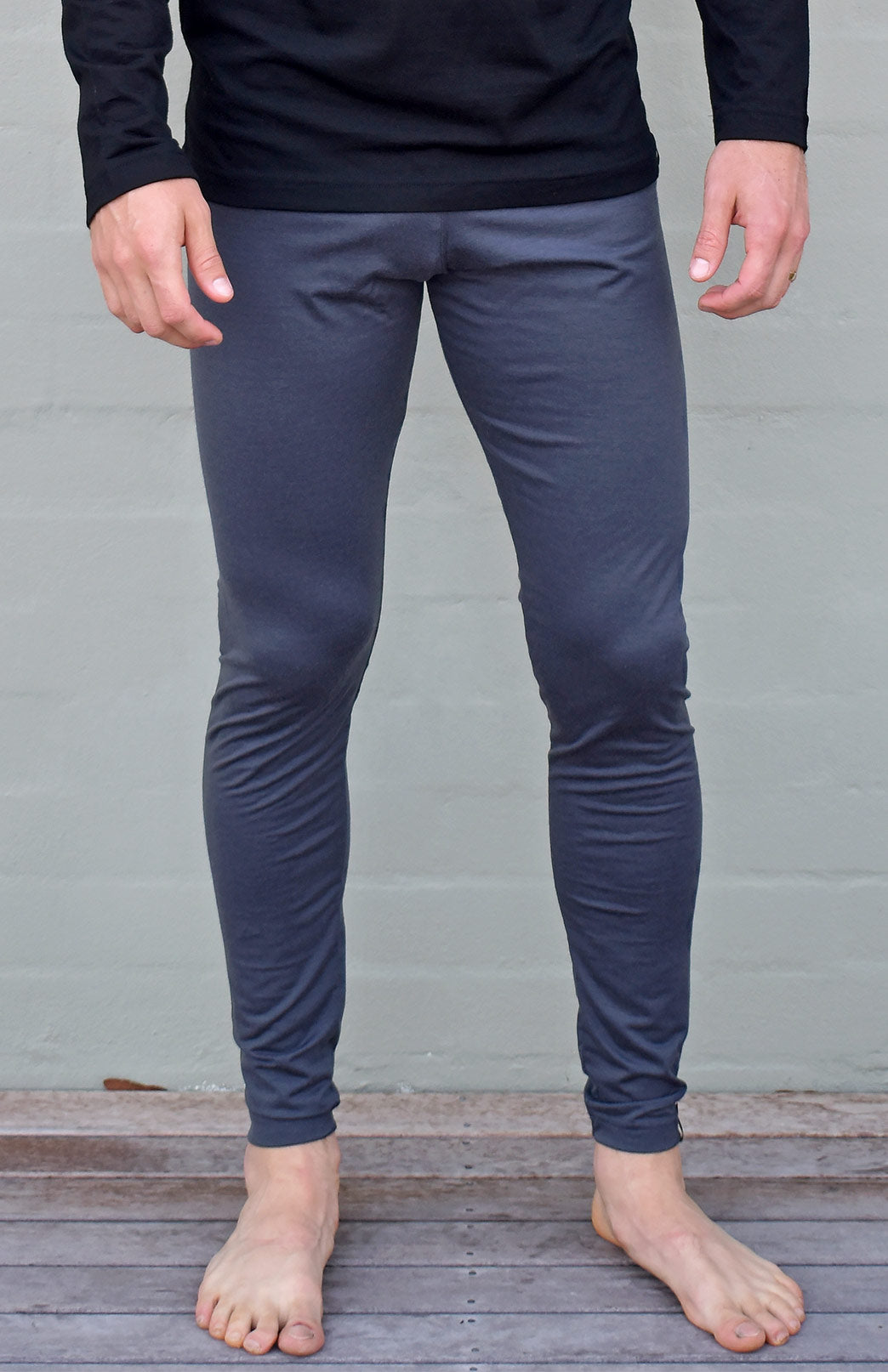 Steel Grey Men's Merino Wool Lightweight (210g) Leggings