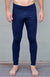 Navy Blue Men&#39;s Merino Wool and Modal Fleece 270gsm Thermal Leggings
