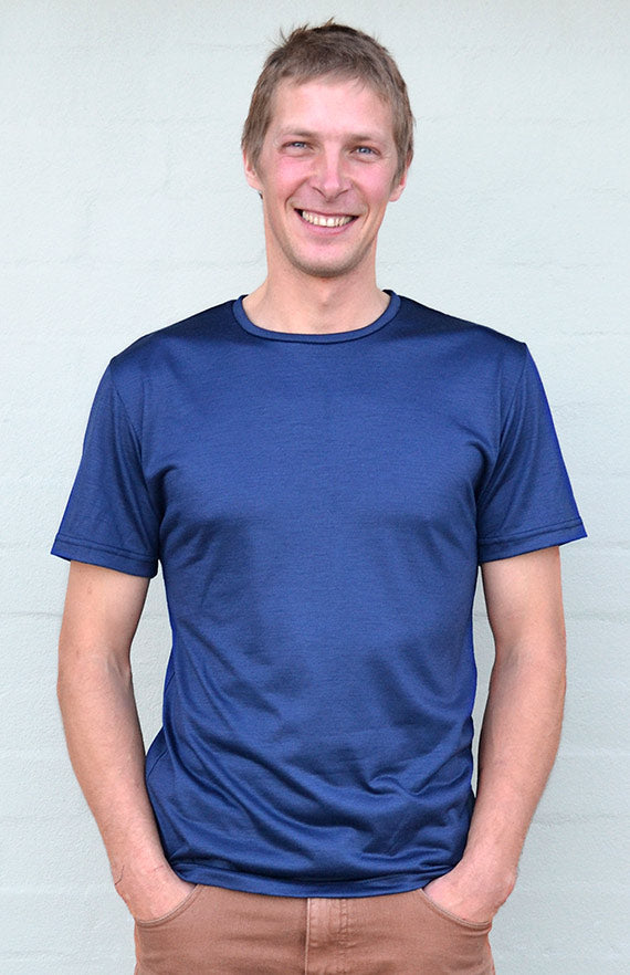 Indigo Blue Men's Merino Wool T-Shirt