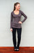 Coffee Aztec Women&#39;s Merino Wool Long Sleeve Fashion &amp;amp; Layering Top
