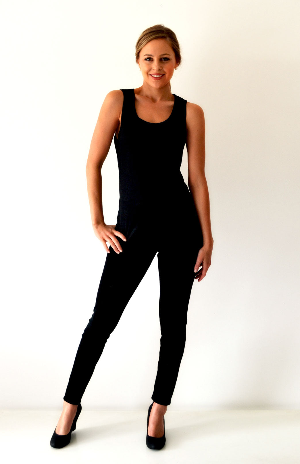 Black Women's Merino Wool Sleeveless Top
