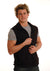 Black Men&#39;s Merino Wool Thermal Vest
