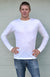 Ivory Men&#39;s Merino Wool Ultralight Long Sleeve Crew Neck Top
