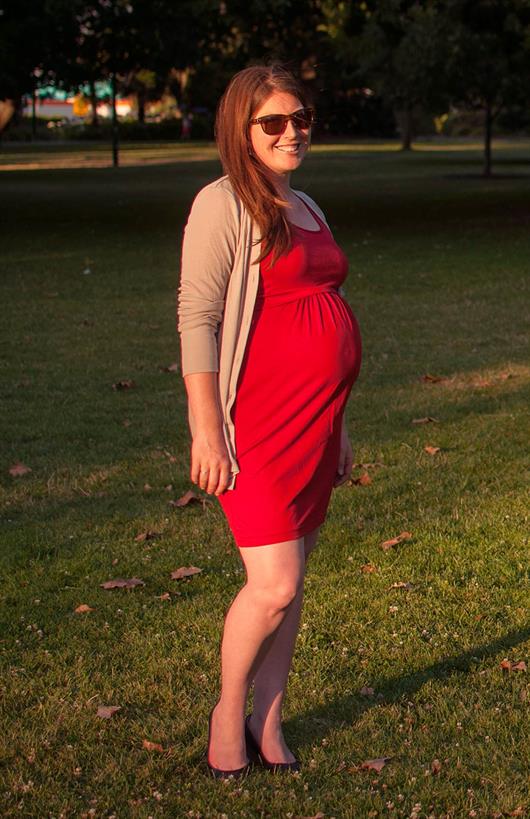 Flame Red Women's Merino Wool Sleeveless Dress