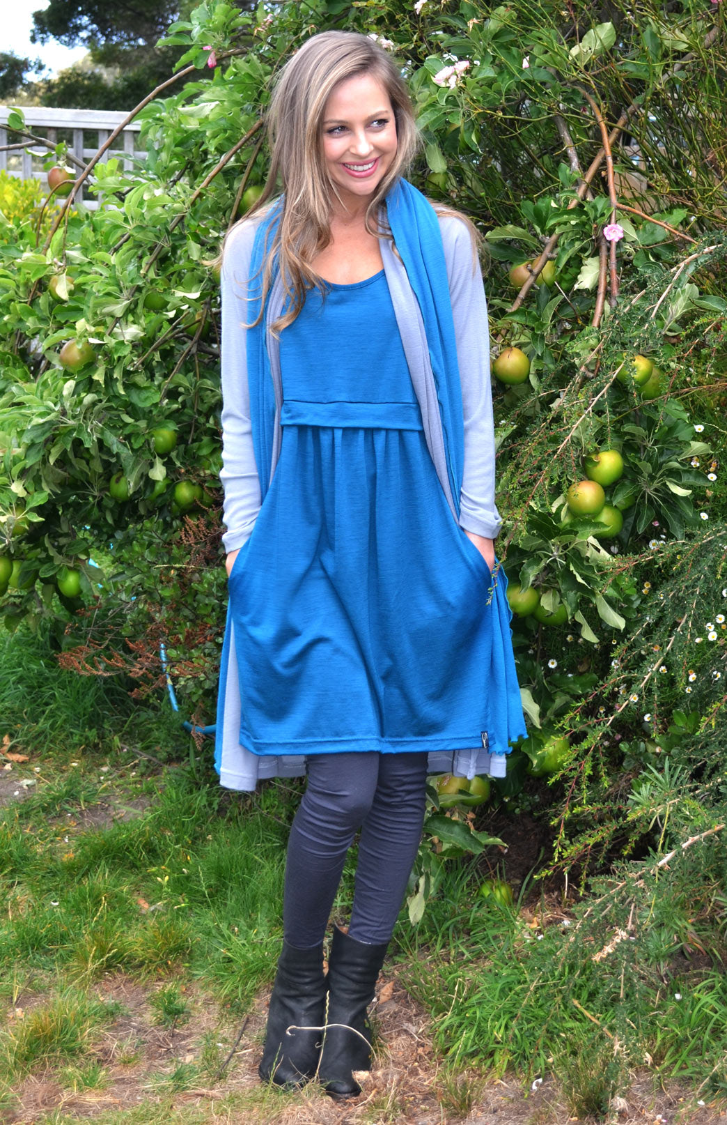 Steel Women's Merino Wool Lightweight Thermal Leggings