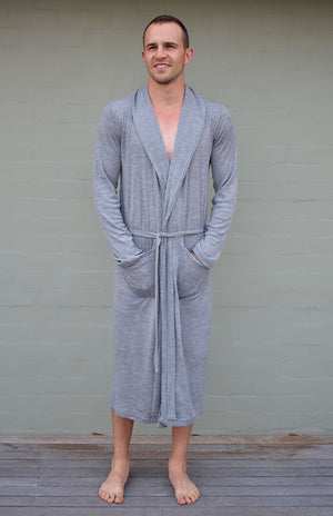 Men's Merino Wool RIB Dressing Gown