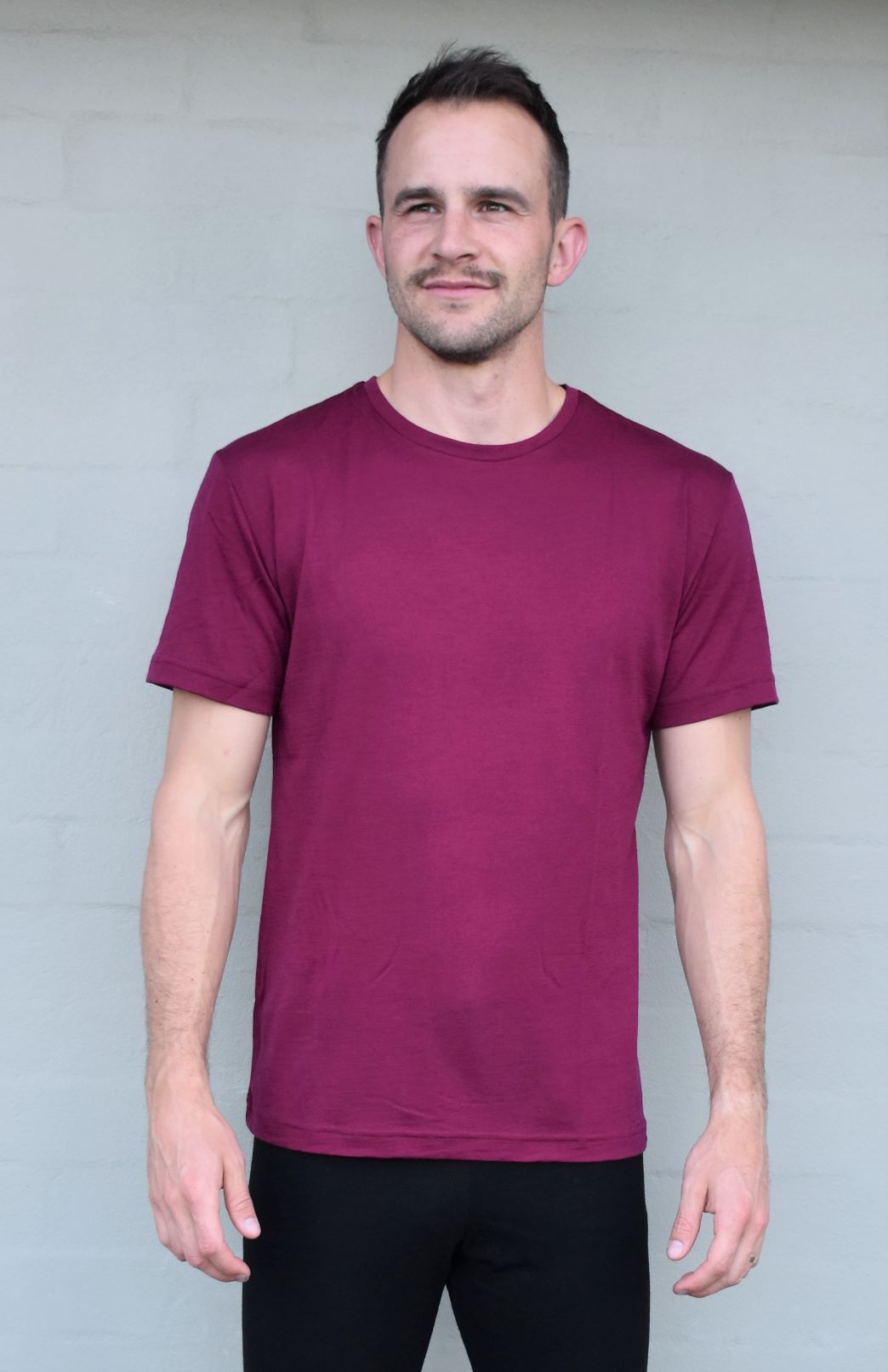 Magenta Men's Merino Wool T-Shirt