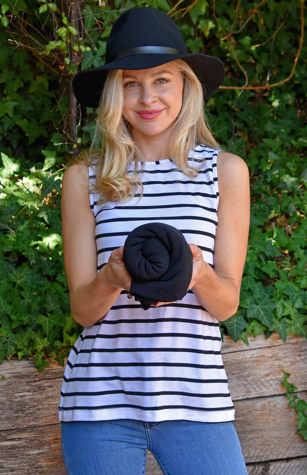 Navy Blue Superfine Merino Wool Comfort Wrap with Buttons