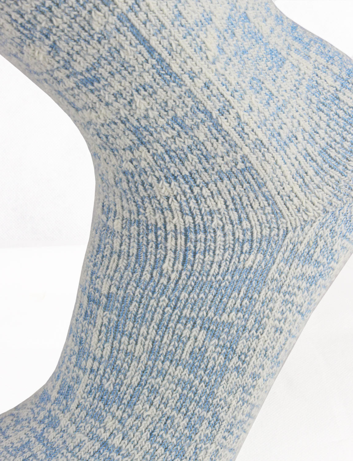 Powder Blue Marl Unisex Merino Wool Fleece Lined Socks