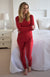 Flame Red Women&#39;s Merino Wool Top and Leggings - Winter Pyjama Set
