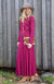 Magenta Women&#39;s Merino Wool Long Sleeve Fashion &amp;amp; Layering Top
