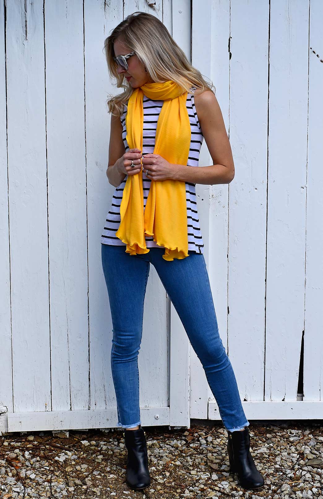 Marigold Yellow Women's Merino Wool Luxury Scarf