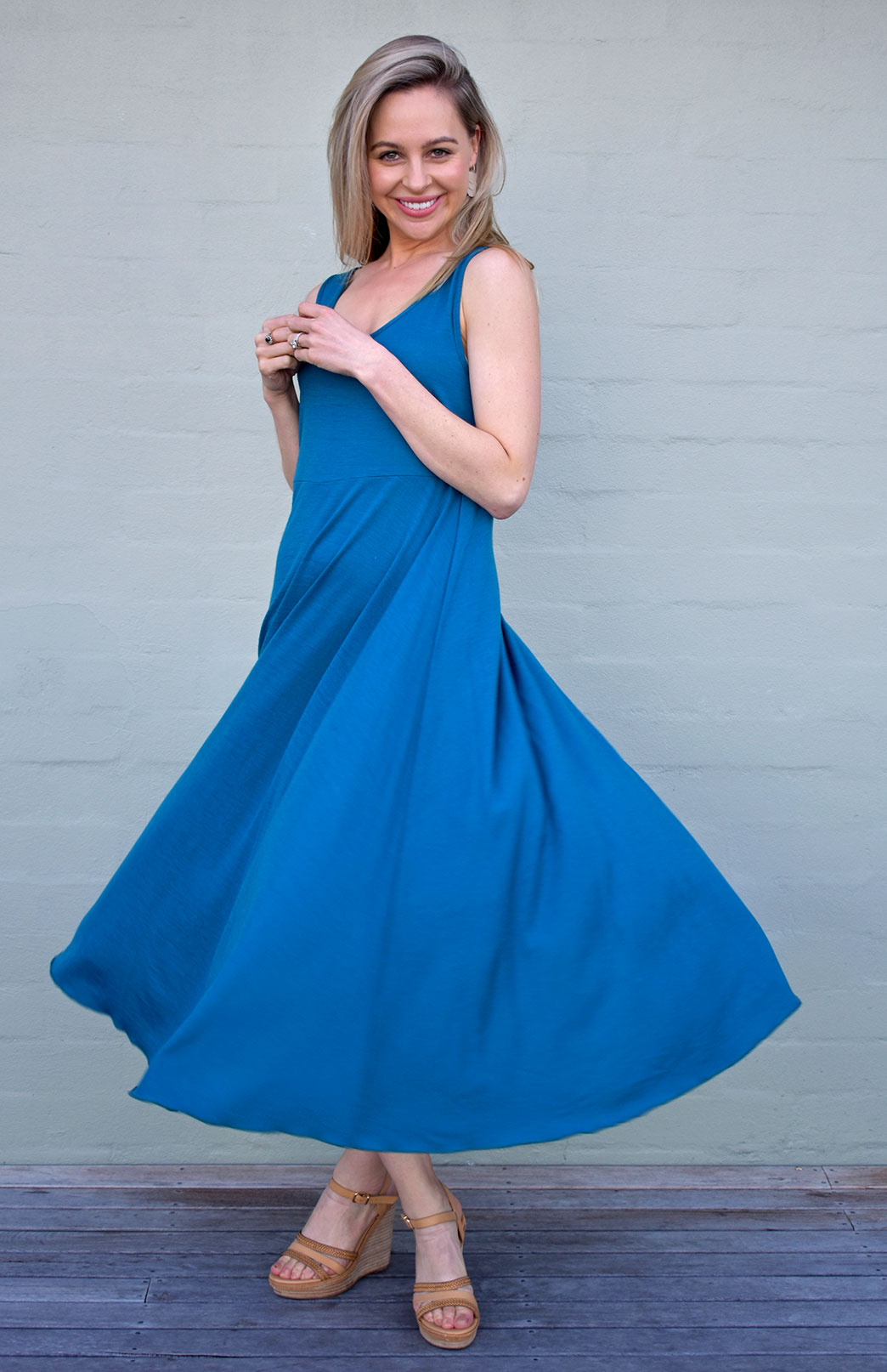 teal gowns