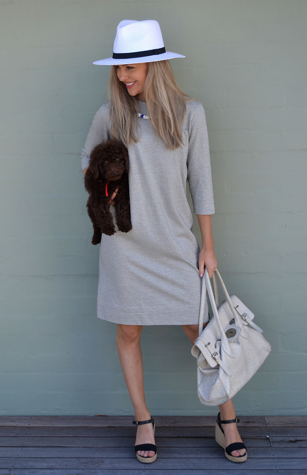 Audrey Dress Cotton Women's Organic Cotton 3/4 Sleeve Summer Dress