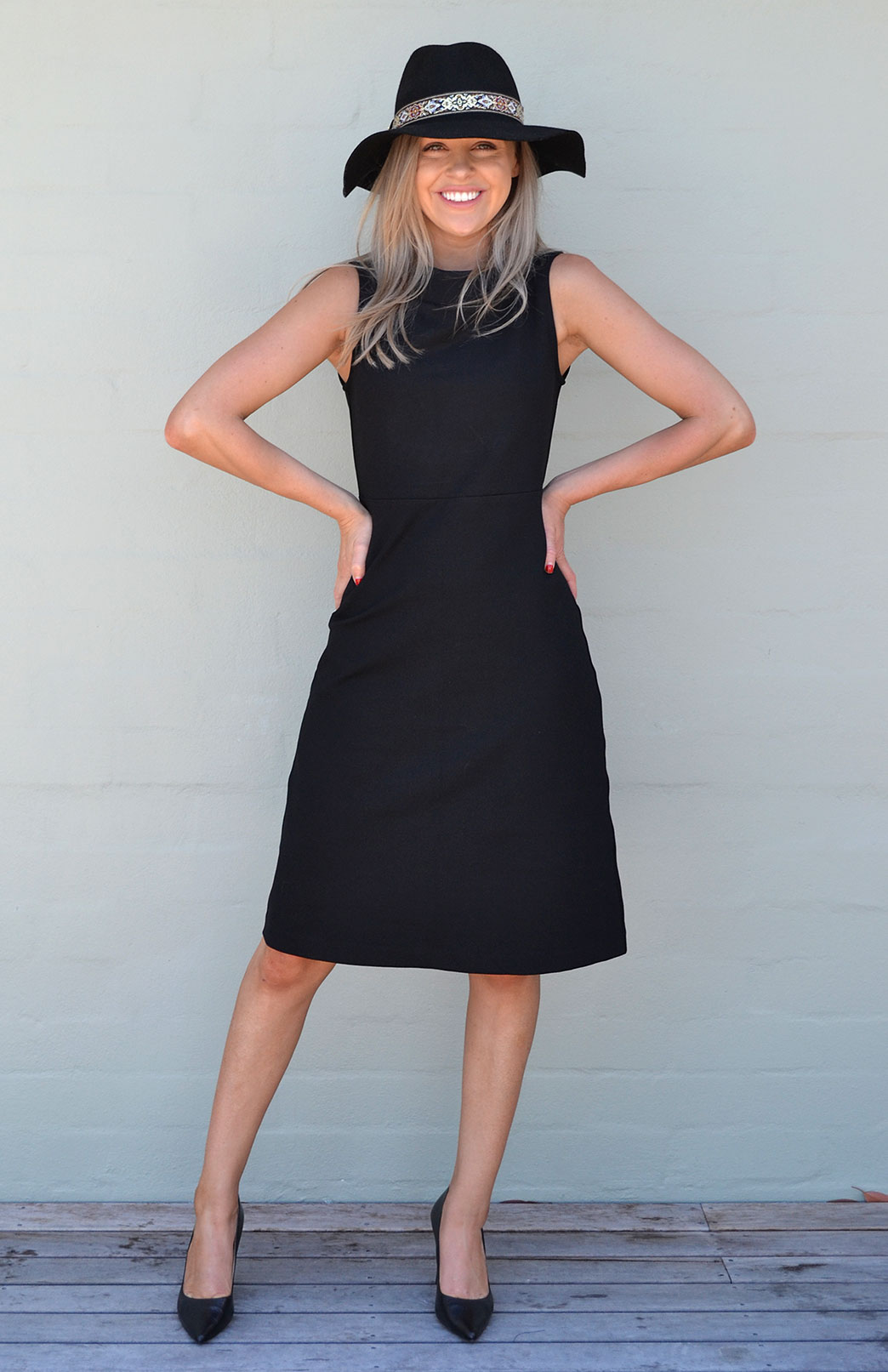 Asha Dress | Women's Black Straight Wool Dress | Smitten Merino ...