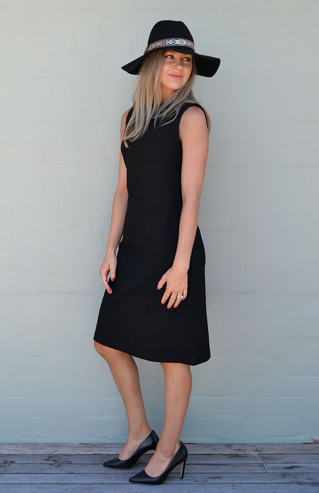 Asha Dress | Women's Black Straight Wool Dress | Smitten Merino