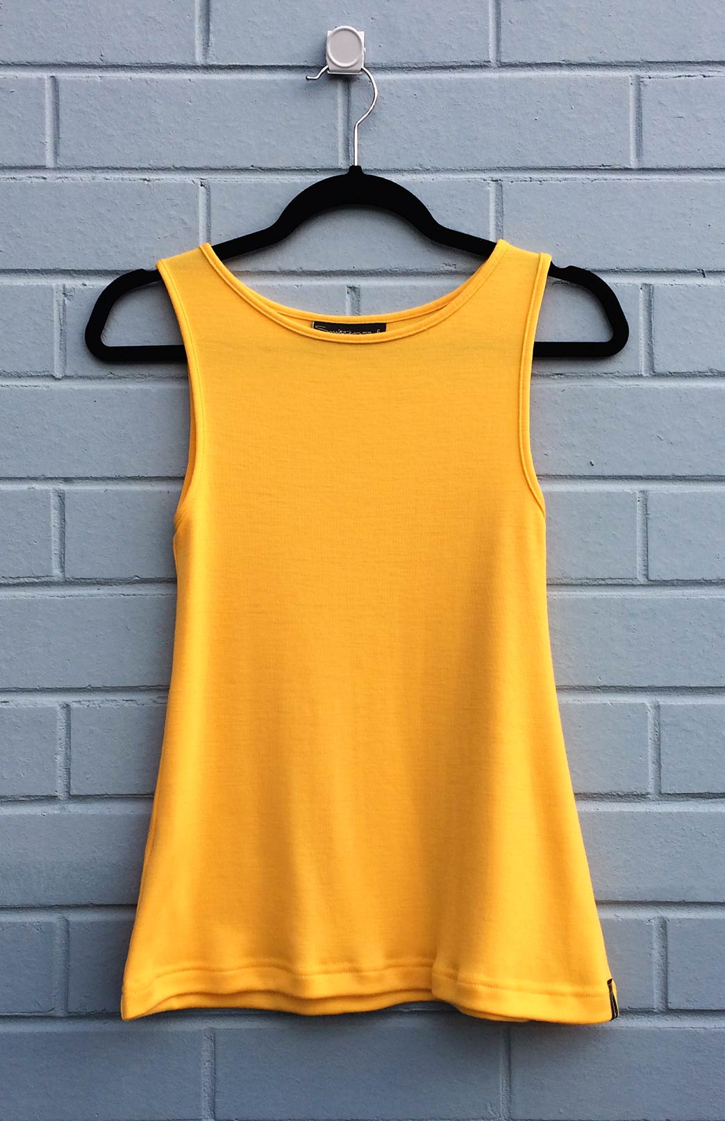 Capri Top Women's Yellow Sleeveless Merino Wool Top Smitten Merino