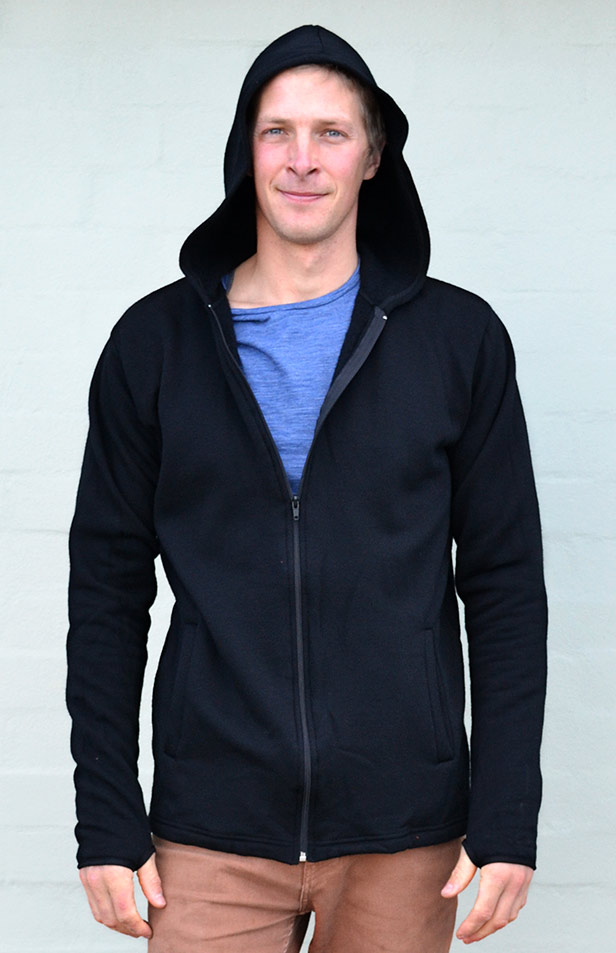 Wool Fleece Hoody Jacket Men's 100 Merino Wool Fleece Zip Jacket