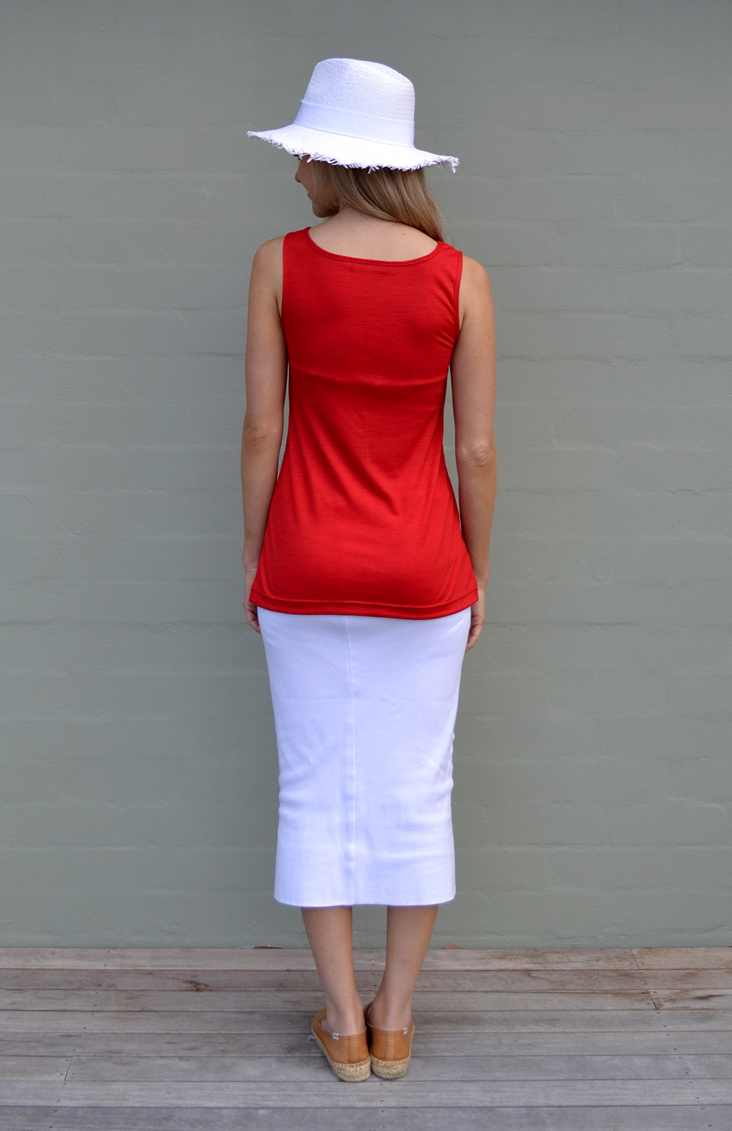 Organic Cotton Long Tube Skirt | Women's White Organic Cotton Summer